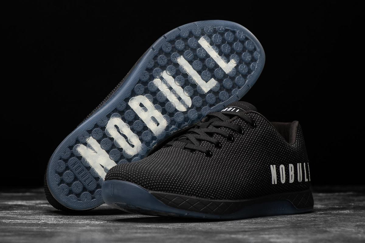 Nobull Superfabric Men's Trainers Black | Australia (TM9357)